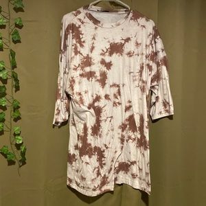TieDye brown and white shirt